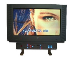 Kleurenbeeldschermloep met panoramisch grootbeeldscherm en ondersteunende spraakboodschappen die eveneens op het scherm verschijnen