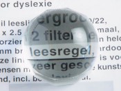 Visoletloep met heldere leesregel