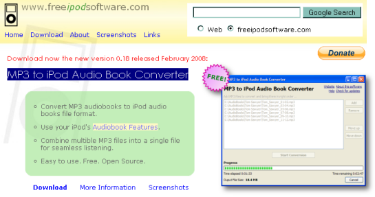 MP3 to iPod Audio Book Converter