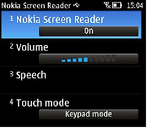 Nokia Screen Reader