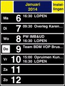 schermafdruk van VA Calendar-app