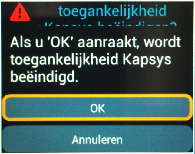 Slordigheden bij meldingsschermen van de Smart Vision