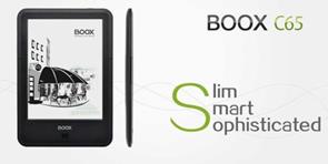 Foto van een advertentie van de e-reader: de Onyx Boox C65 ML