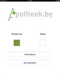 startscherm van de app Apotheek.be