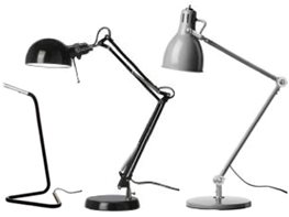 Drie goedkope bureaulampen van Ikea: Ard, Harte en Forsa