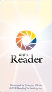 Het titelscherm van de KNFB Reader app