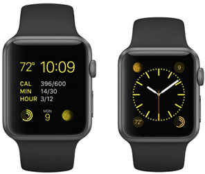 Apple watch in twee formaten