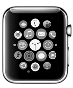 Apple Watch met weergave in grijswaarden