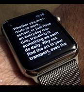 Apple Watch met de instelling 'Vette tekst' aan