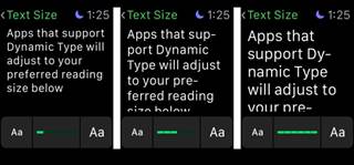 Dynamische tekst op het beeldscherm van de Apple Watch