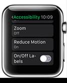Apple Watch zonder de aan/uit-labels
