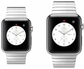 De twee formaten van de Apple Watch: 38mm of 42mm