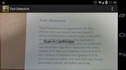 Schermafbeelding van Text Detective  bezig met scannen