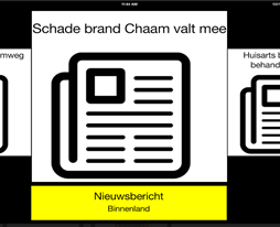 Een nieuwsbericht in 'De Postduif'-applicatie