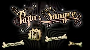 Menuscherm van het spel Papa Sangre