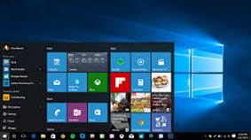 schermafbeelding van het startscherm van Windows 10