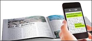 foto van een smartphone die een foto neemt van tekst in een boek