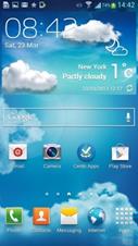 Bureaublad van Android versie 4 op een Samsung-smartphone