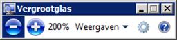 Windows vergrootglas venster.
