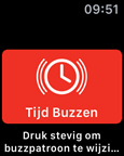 Time Buzz knop op Apple Watch