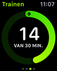 Trainingsoverzicht op de Apple Watch