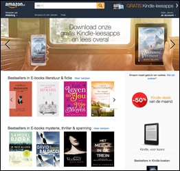 Schermafbeelding van de Amazon online boekenwinkel