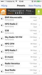 schermafbeelding van de app Radio Streamitall