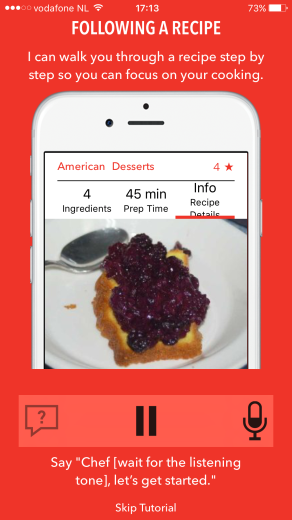 dit is een screenshot van een recept van de app Yes Chef