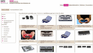 Vlibank screen showing the search result for brailledisplay in a grid lay-out