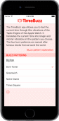 iPhone mainscreen with TimeBuzz