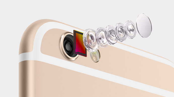 iPhone camera ontrafeld zijn onderdelen