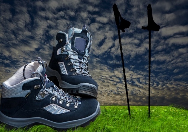 Wandelschoenen, Stokken, Wandelen, Nordic Walking