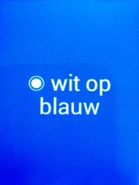 Kleurschema wit op blauw