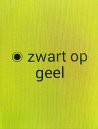 Kleurschema zwart op geel