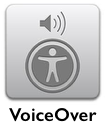 Logo van Apple Voice Over