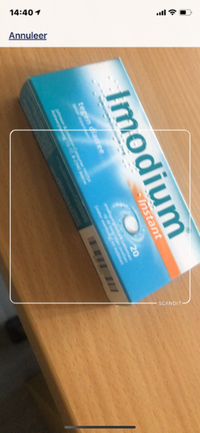 Foto van een verpakking van het medicament Imodium