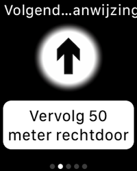 Route-aanwijzing van ViaOpta Nav in de Apple Watch-app