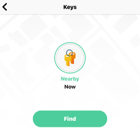 Tile Mate-app scherm met 'Find' knop