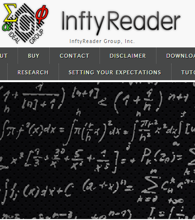 Logo InftyReader met schoolbord
