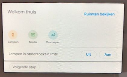 Scherm waarmee lampen in huis kunnen worden aangestuurd