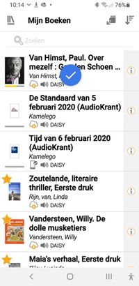 Scanknop van de Accessibility Scanner op de app Easy Reader