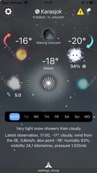 Beginscherm Weather Gods