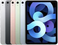 iPad Air in de vijf beschikbare kleuren