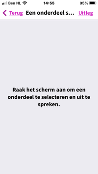 Een voorbeeld van een oefening in de Appt-app