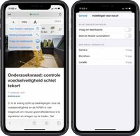 Reader Weergave op een iPhone