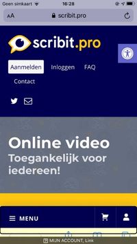 De homepage van Scribit.pro