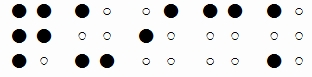 voorbeeld 6 punts braillefont