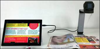 ZoomCam verbonden met tablet